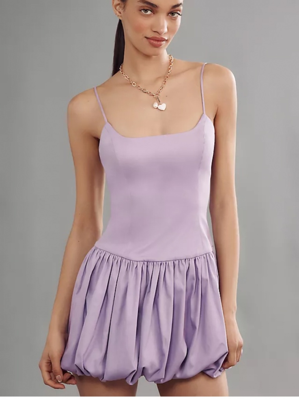 NWT DELFI COLLECTIVE Natassia Drop-Waist Bubble-Hem Dress
